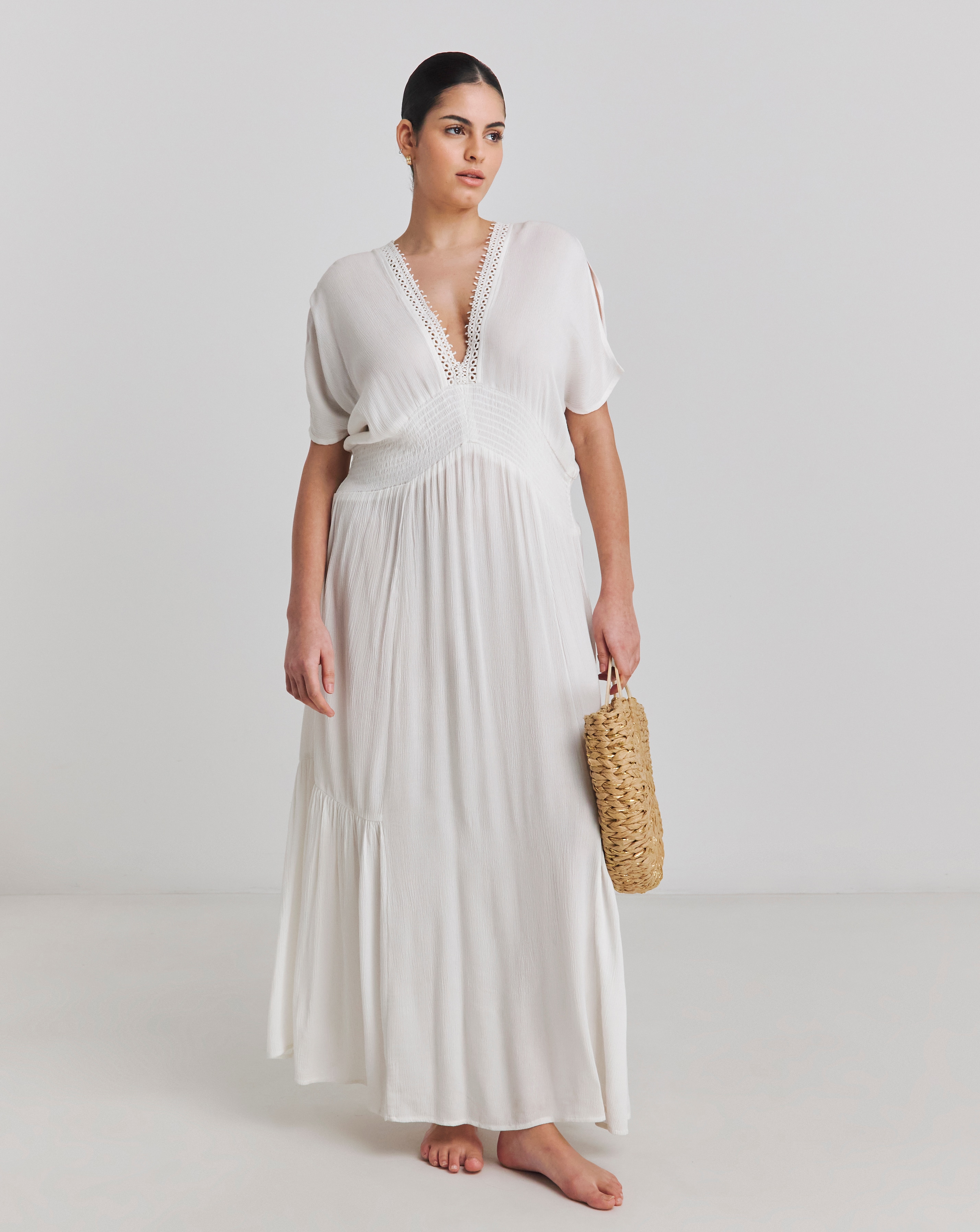 Rayon Crepe Maxi Beach Dress