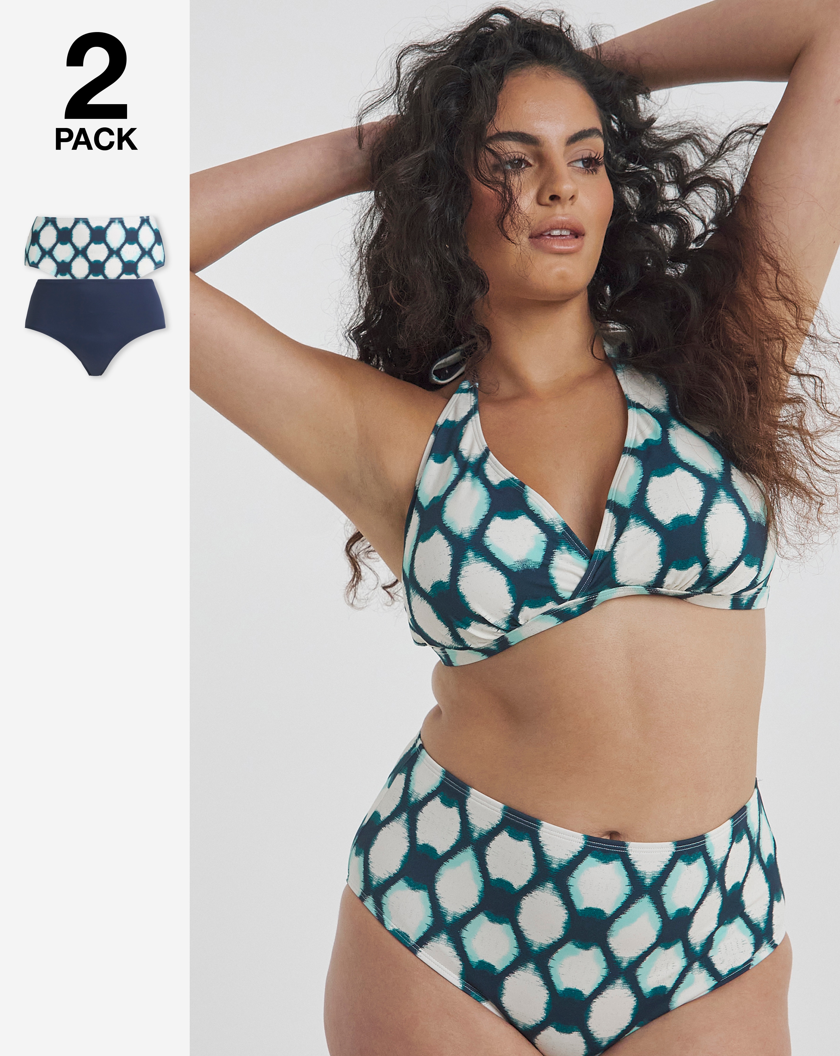 Value 2 Pack High Waist Bikini Bottoms