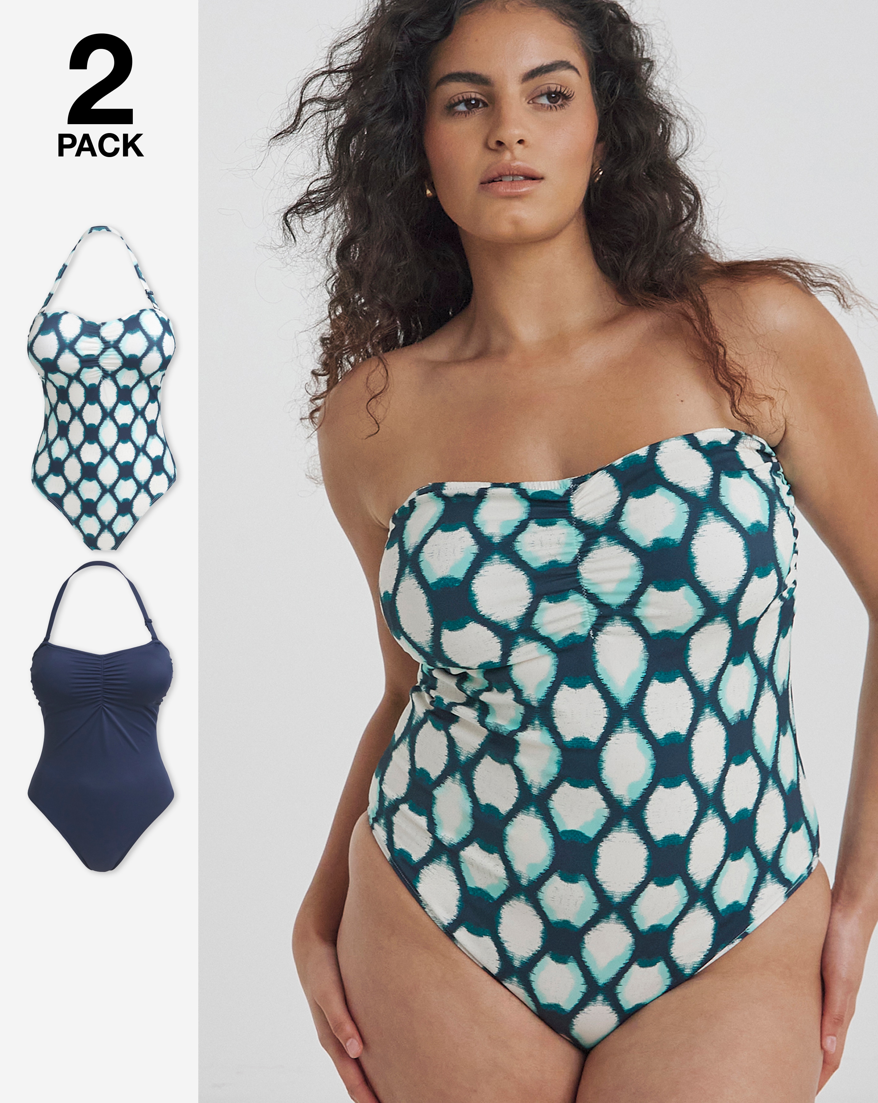 Value 2 Pack Bandeau Swimsuits