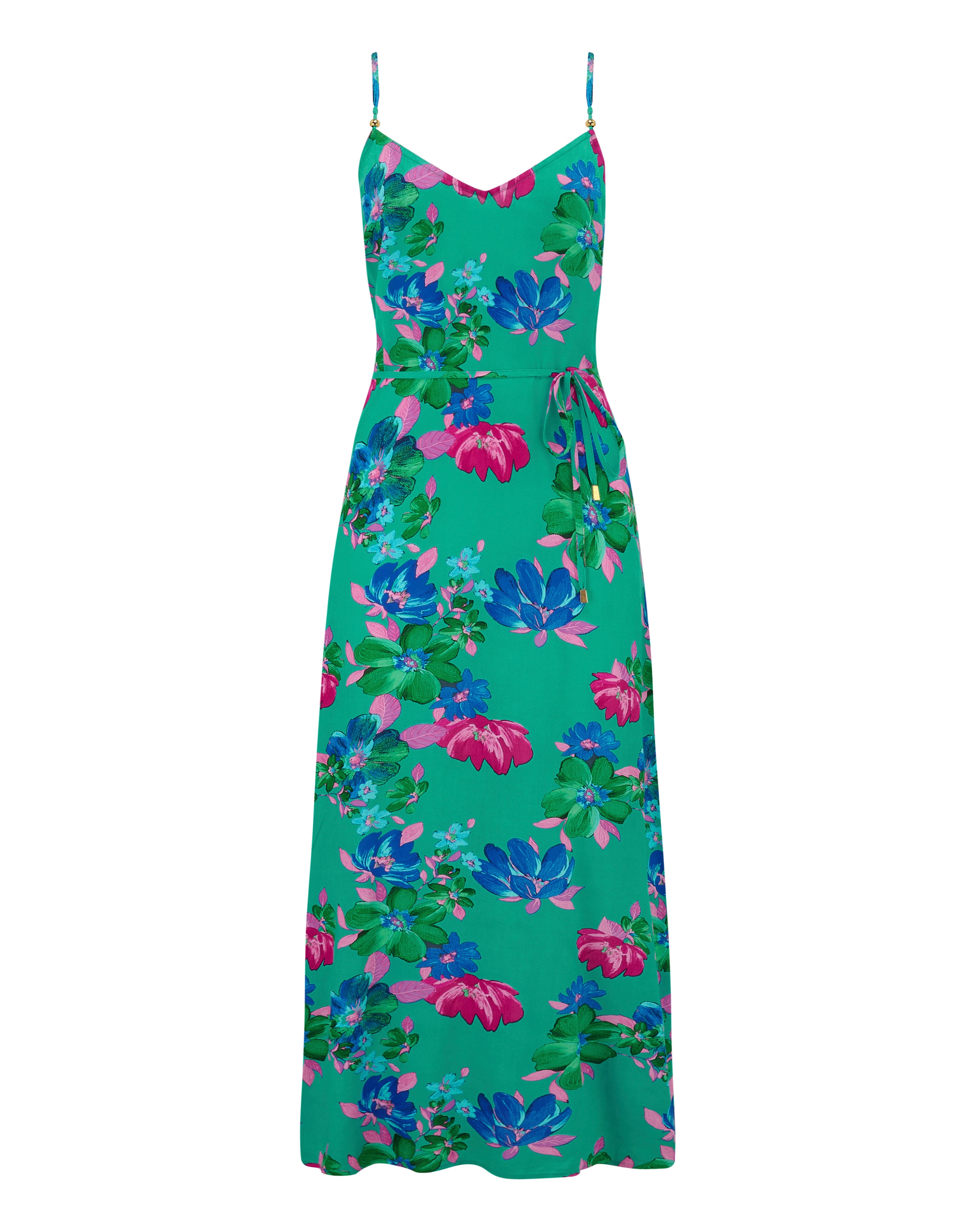 Melanie Sheer Belt Maxi Beach Dress