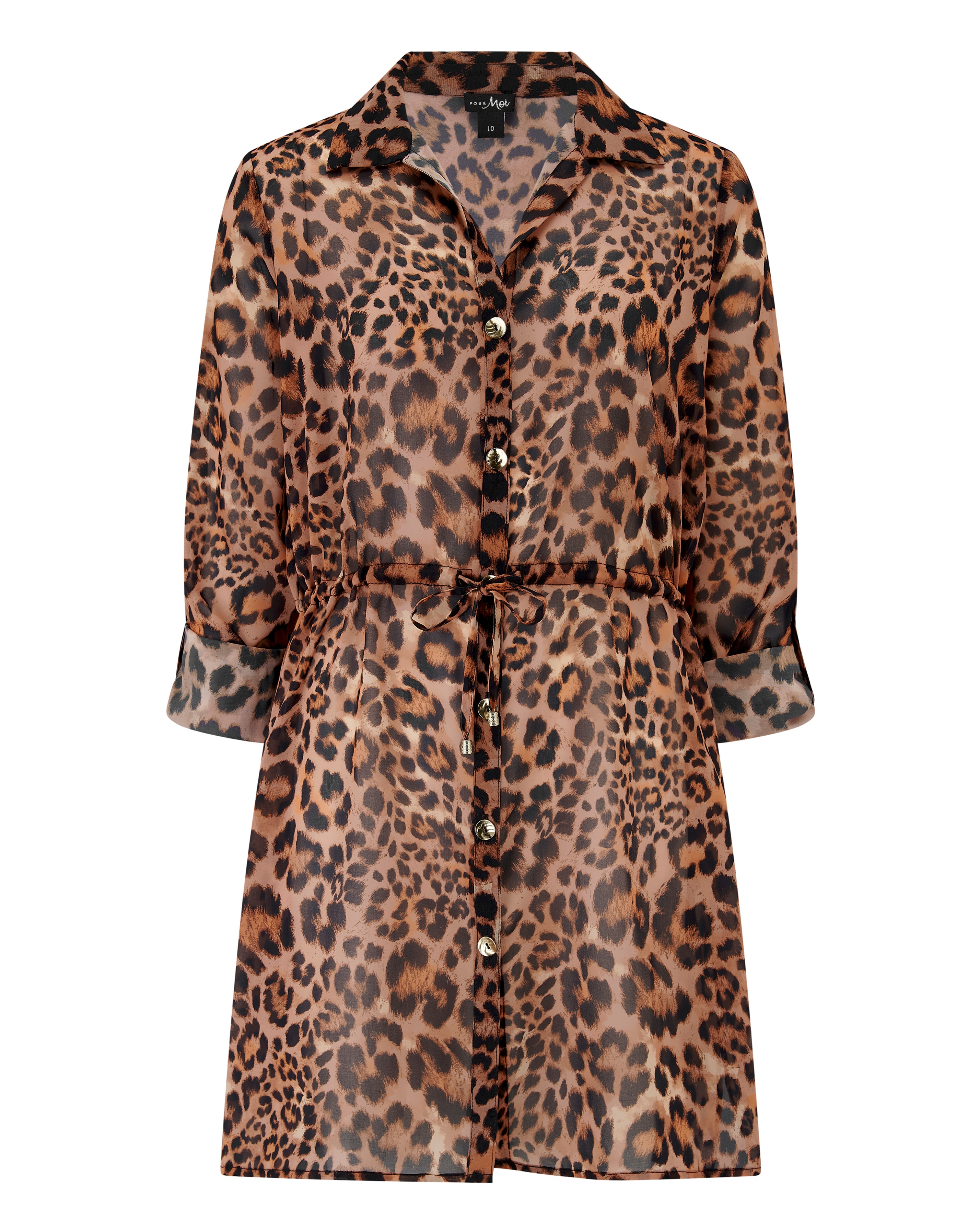 New In - Chiffon Button Through Beach Shirt