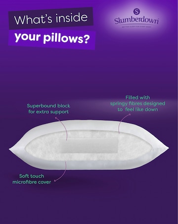 Slumberdown Super Support Feels Like Down 4 Pack Pillows
