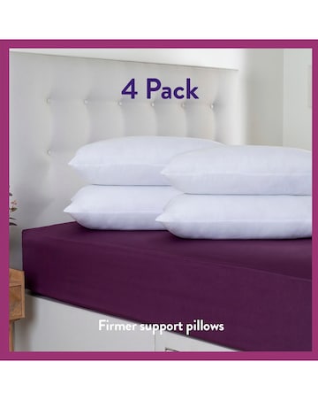 Slumberdown Super Support Feels Like Down 4 Pack Pillows