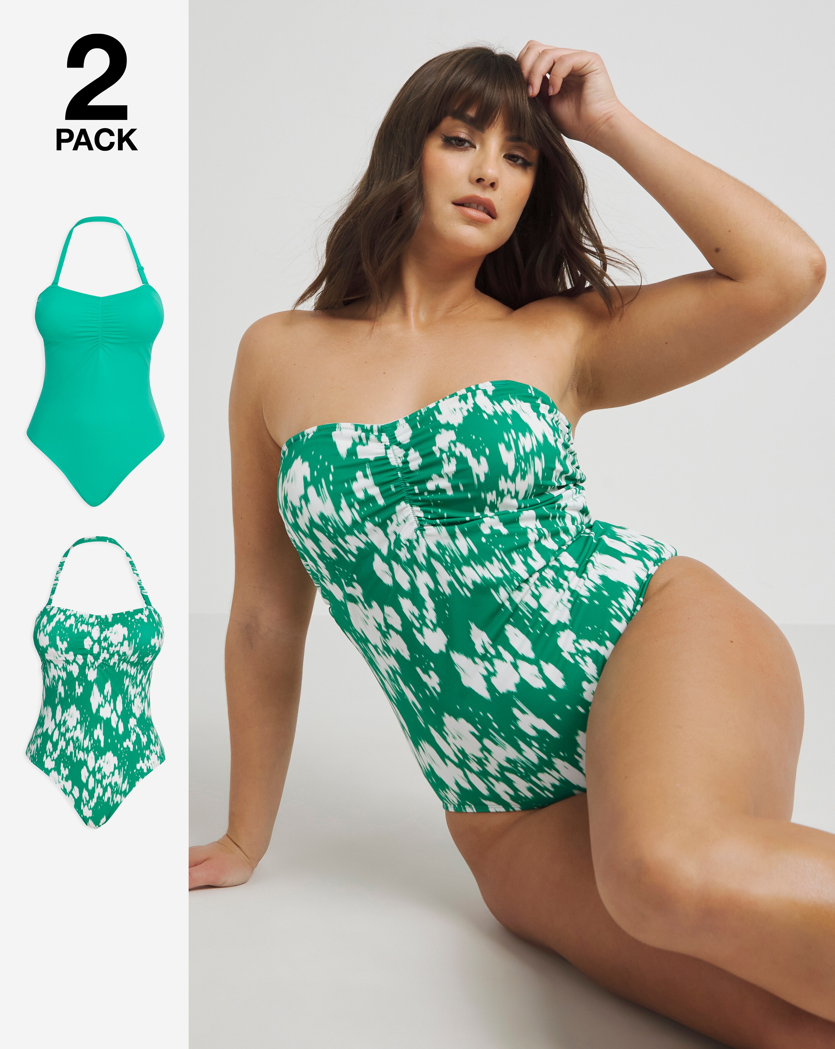 Value 2 Pack Bandeau Swimsuits