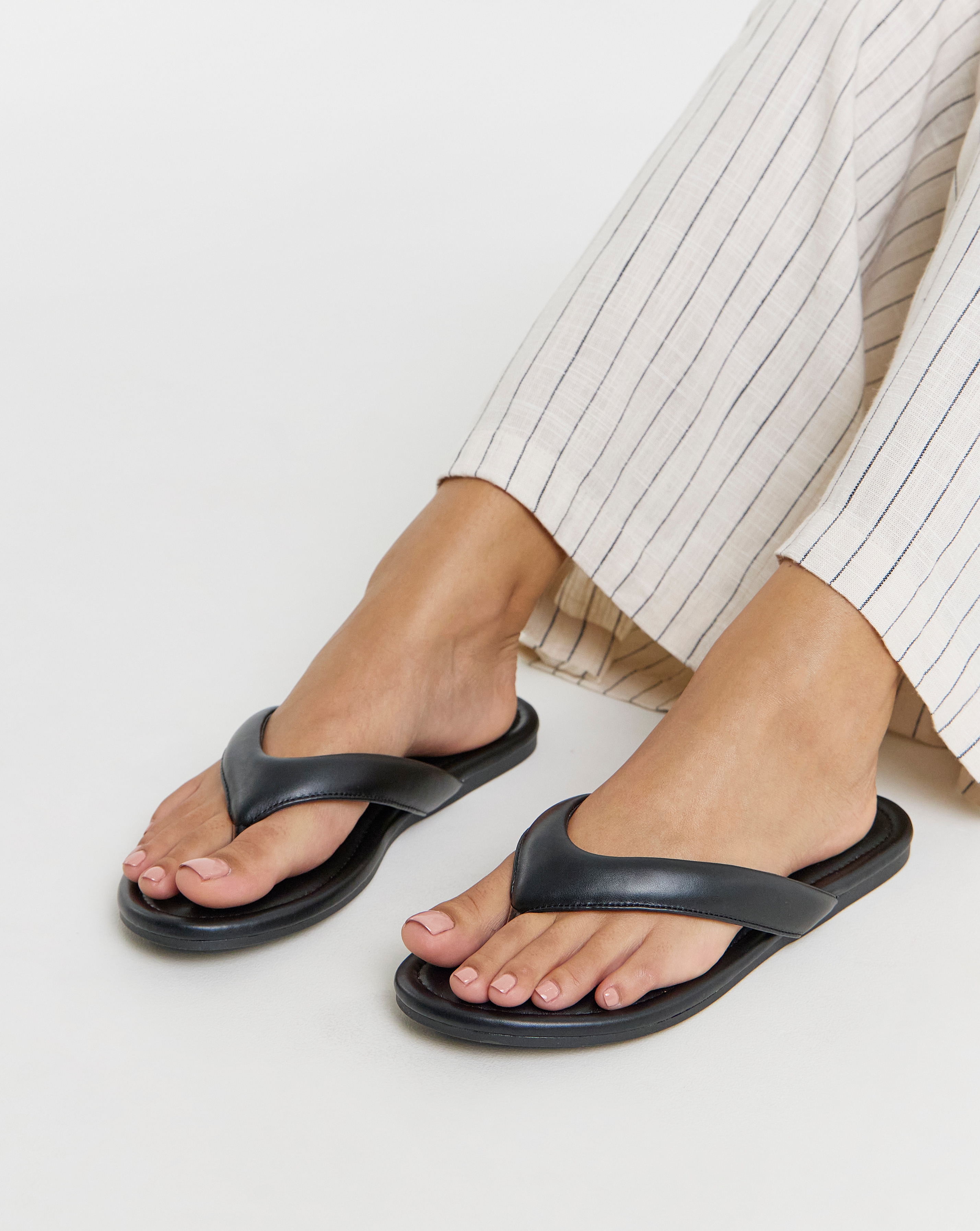 New In - Flat Toe Post Sandals Wide Fit