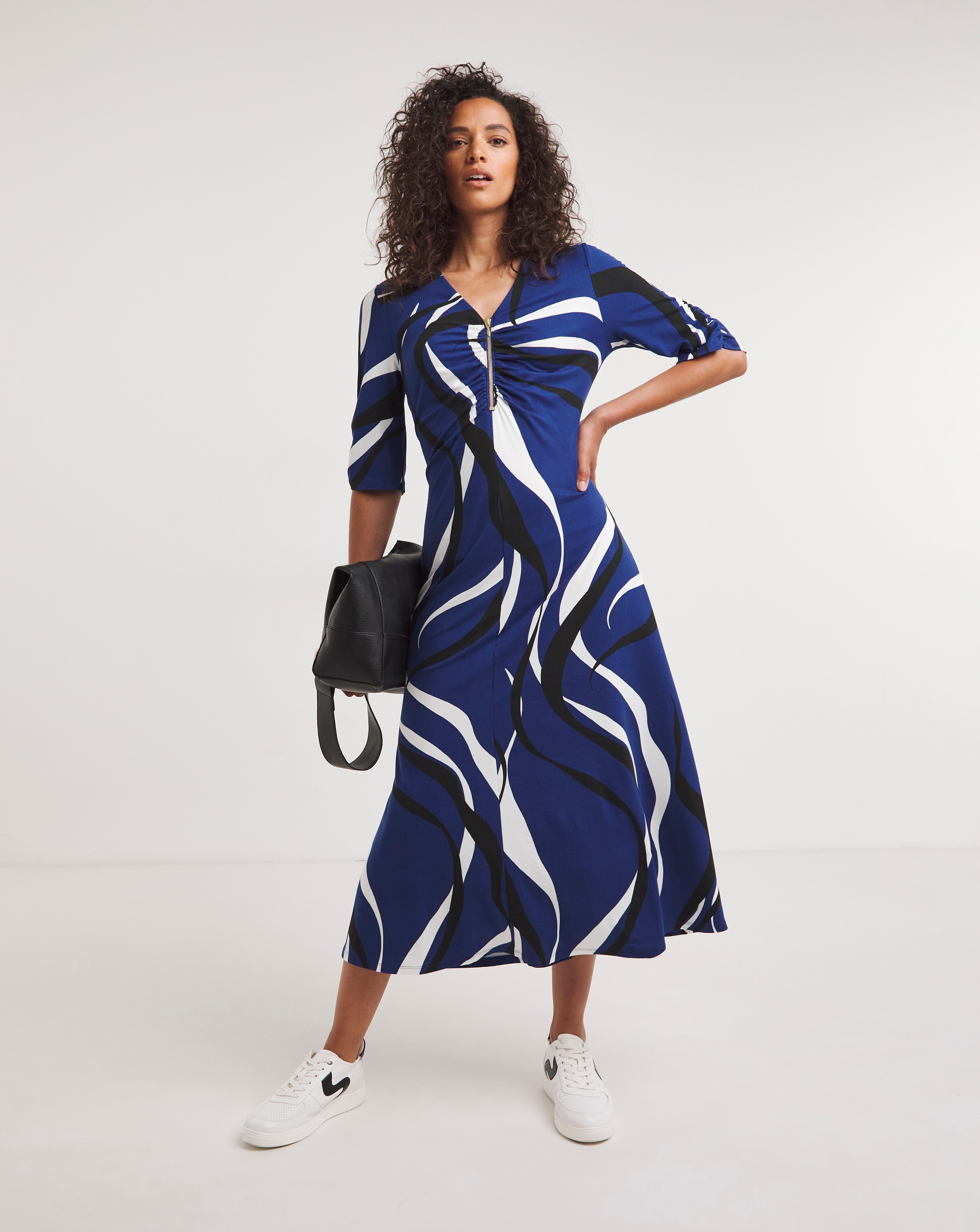 Soft Touch Jersey Zip Front Dress