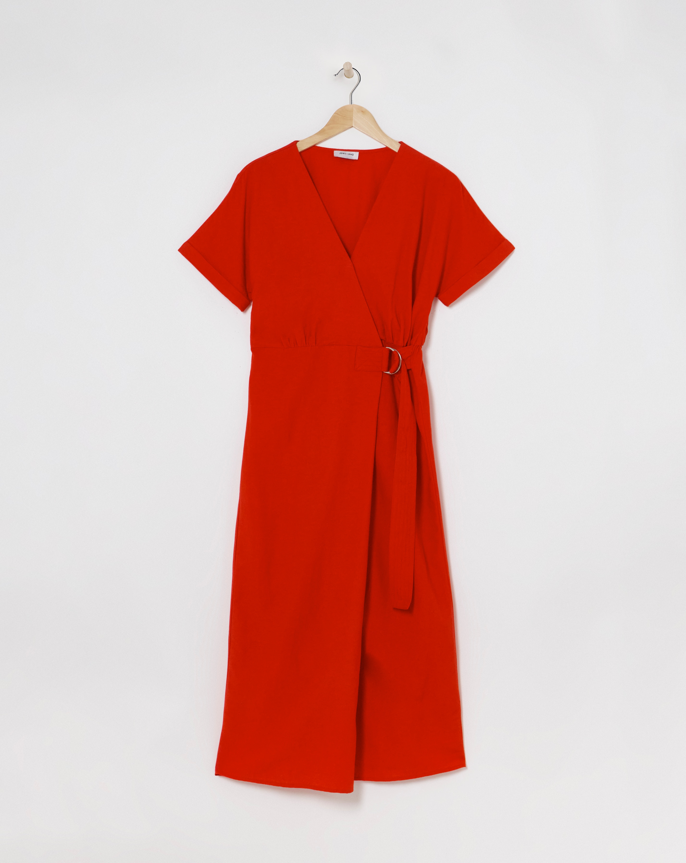Linen D-Ring Wrap Dress