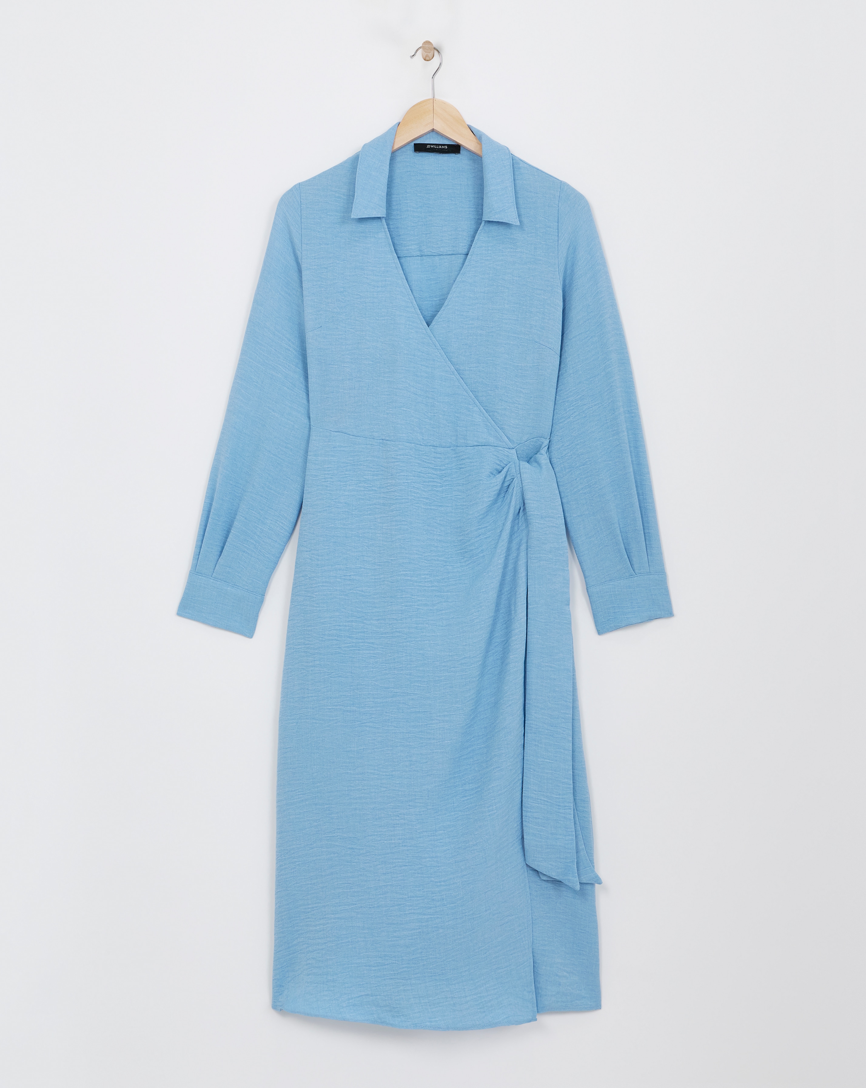 Textured Wrap Shirt Dress