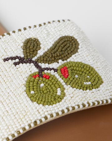 Icona Beaded Fruit Mule Sandals - Wide Fit (E)