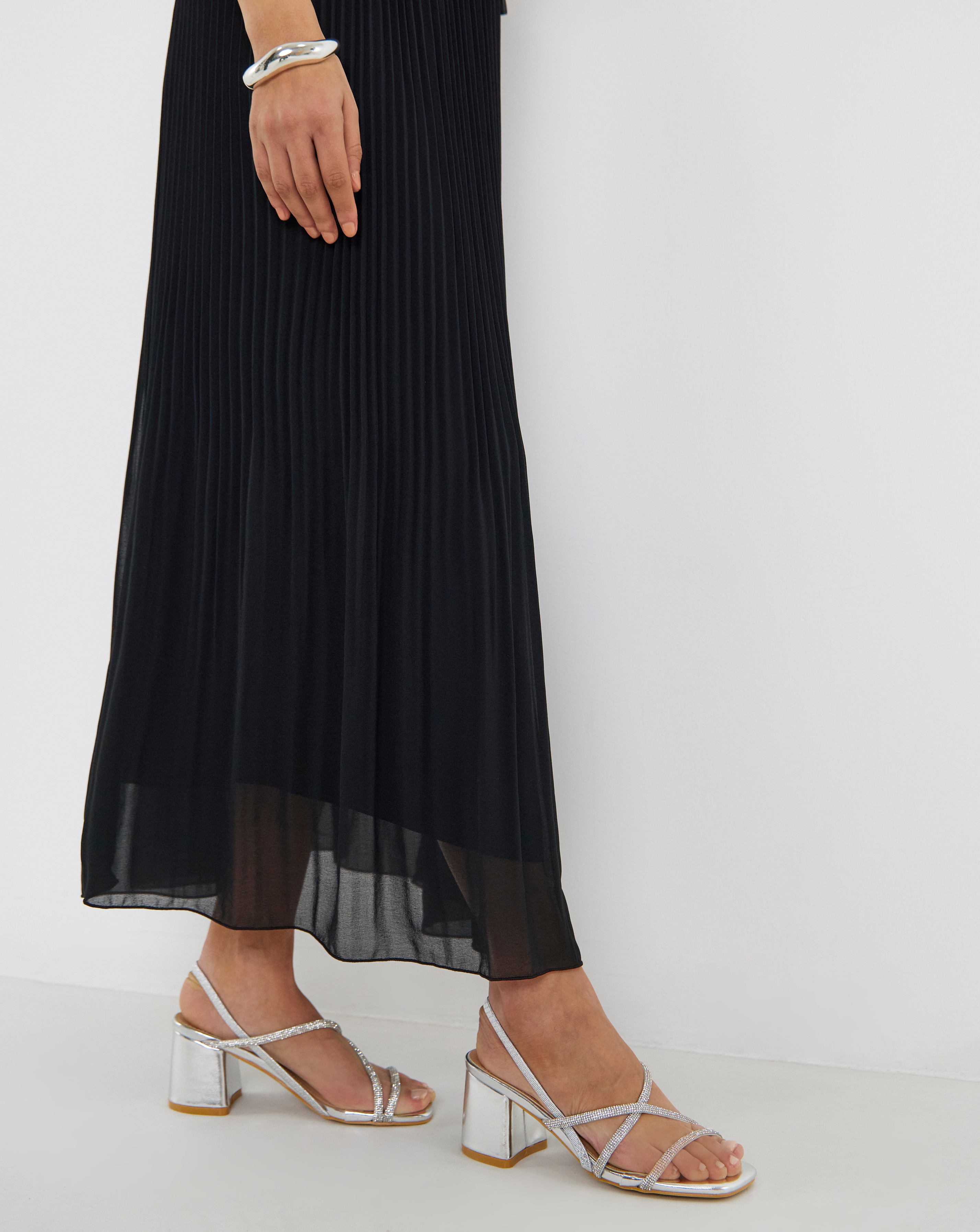 New In - Strappy Low Block Heels Wide Fit