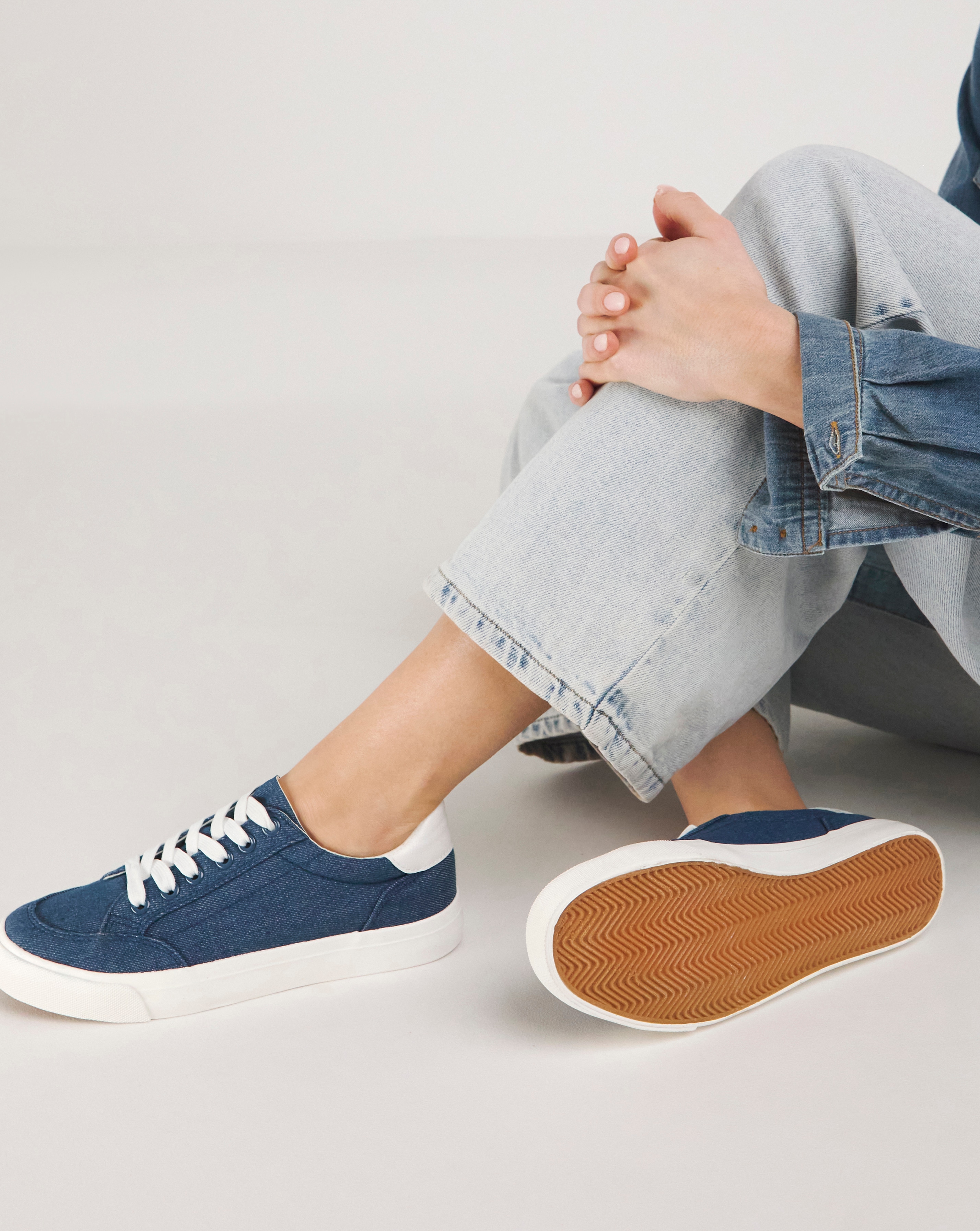 Classic Lace Up Trainer Wide