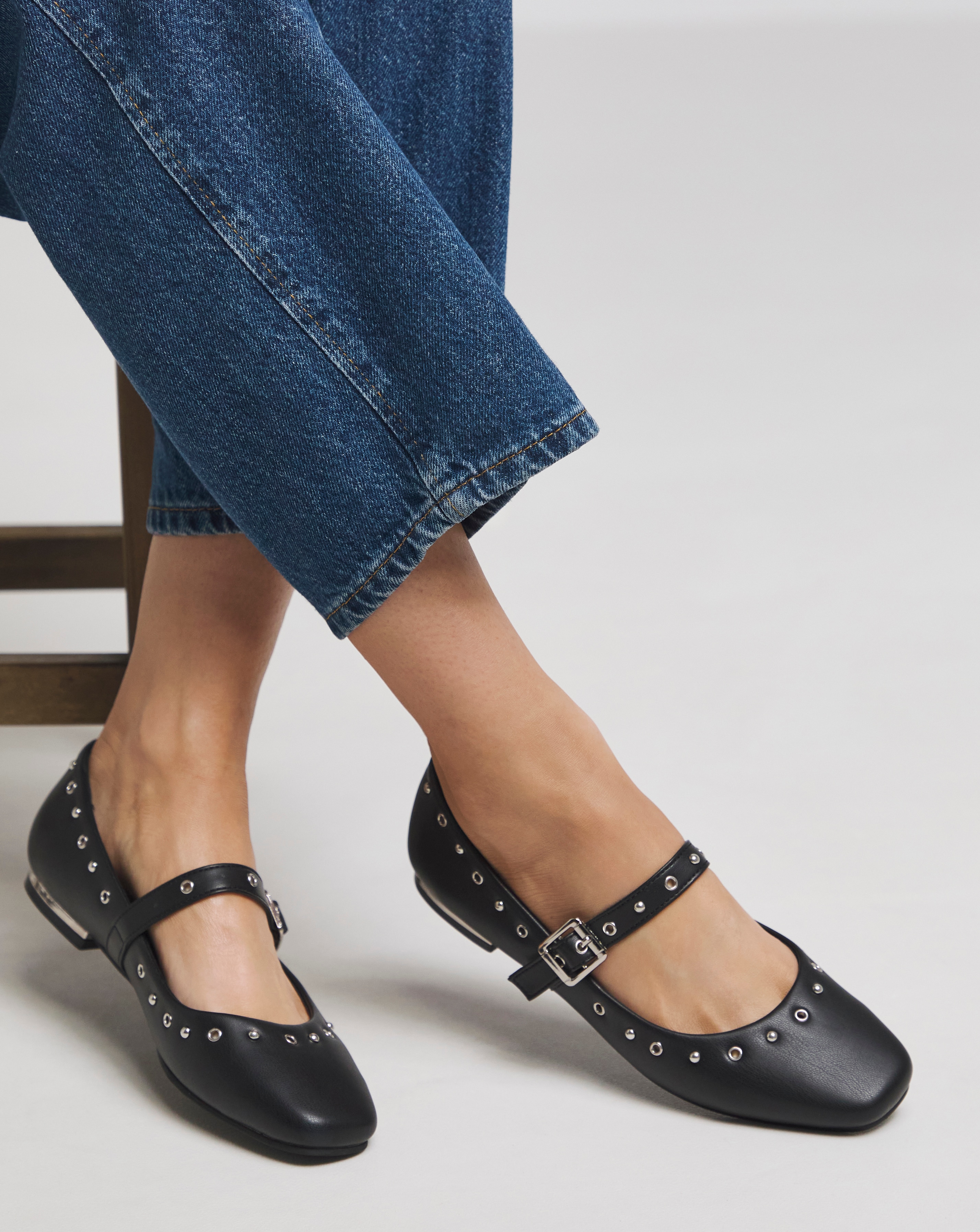 Embellished Mary Jane Shoes Ex Wide Fit