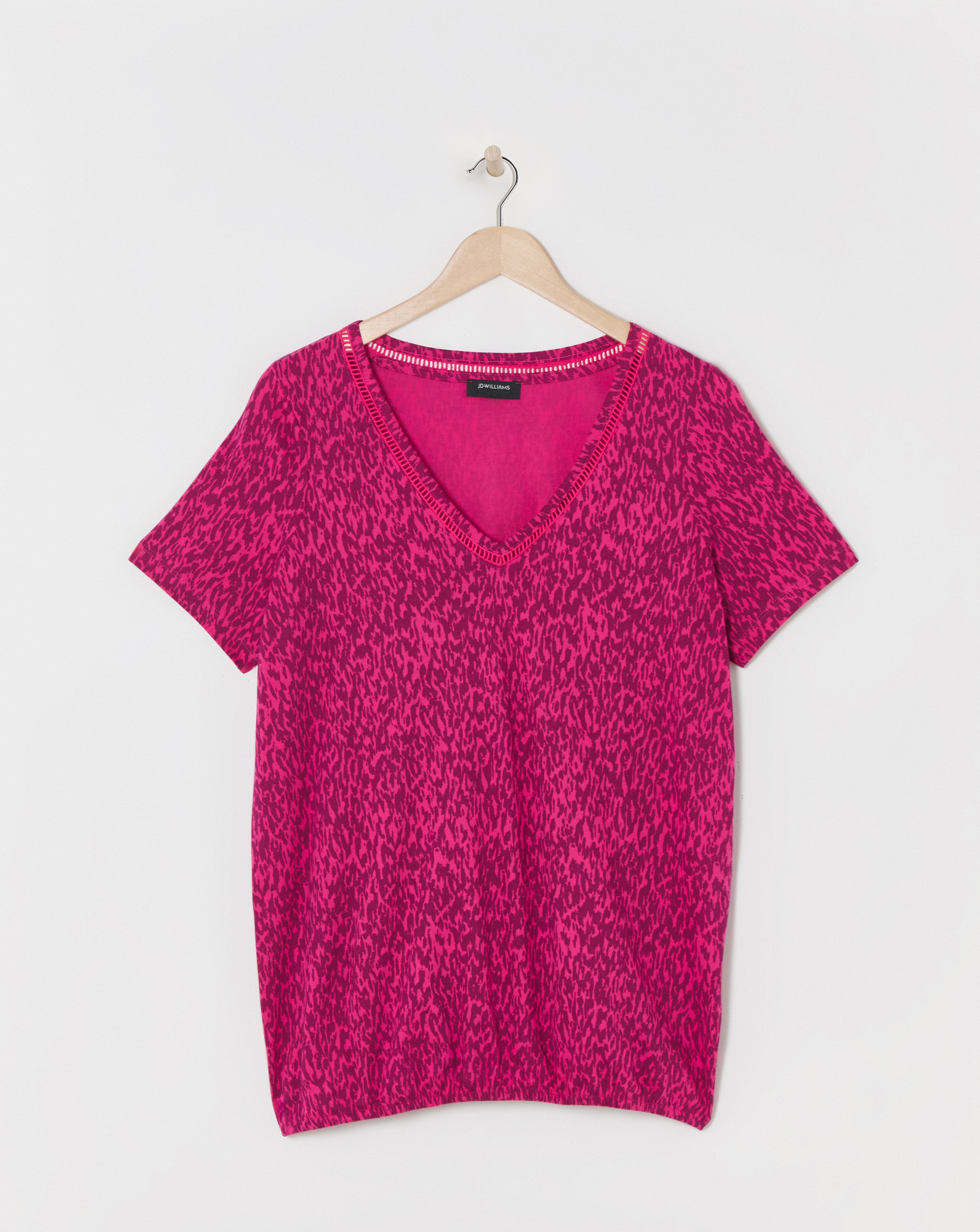 Bubble Hem Printed Top