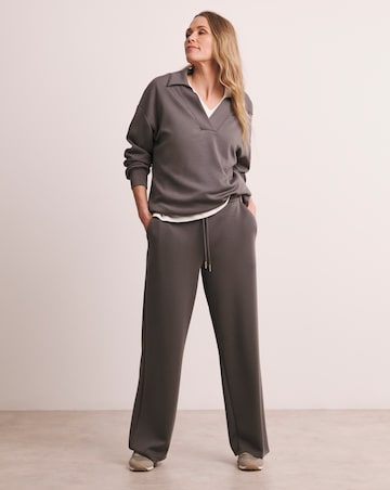 Anthology Steel Grey Collared Modal Sweatshirt