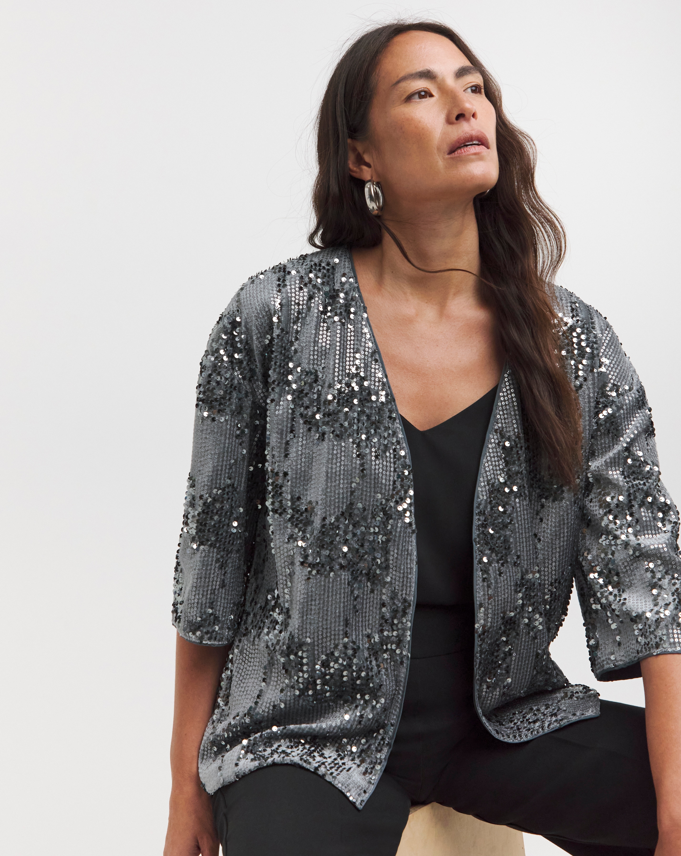 Sequin Velvet Kimono