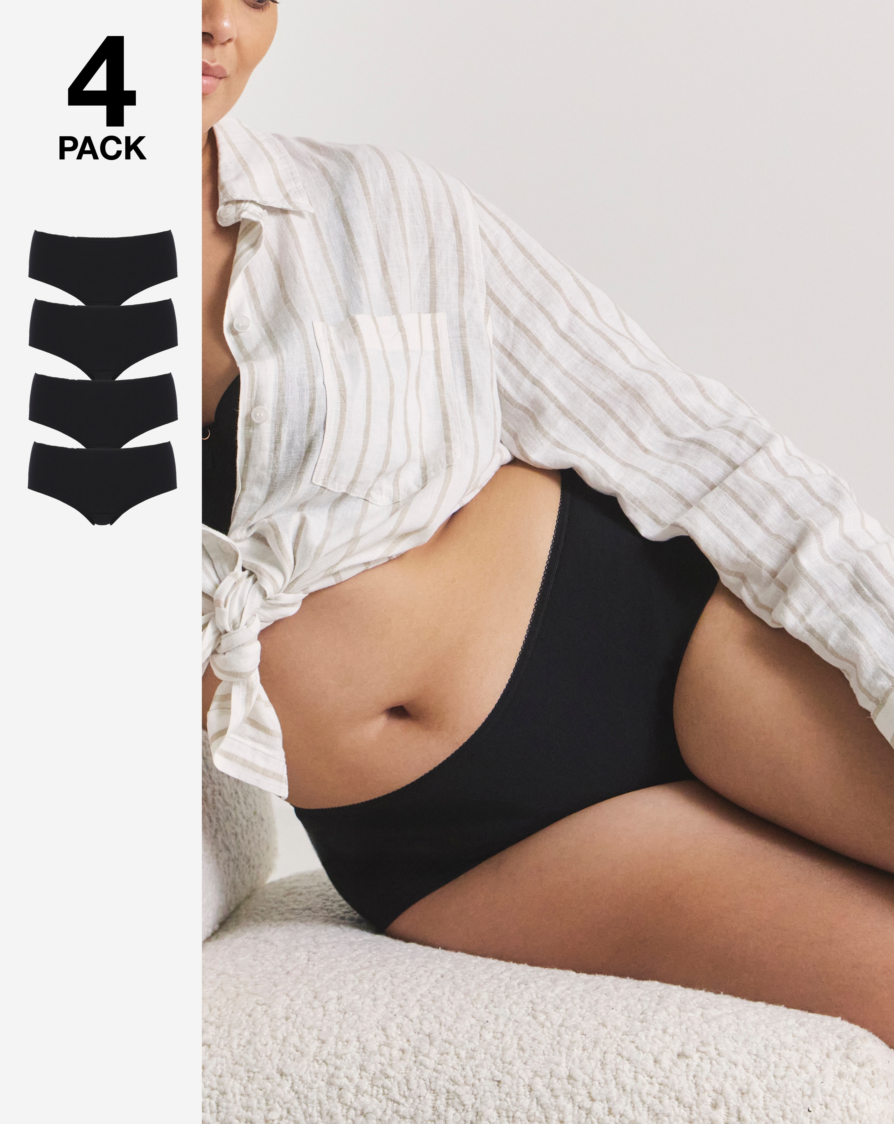 4 Pack Value Cotton Shorts