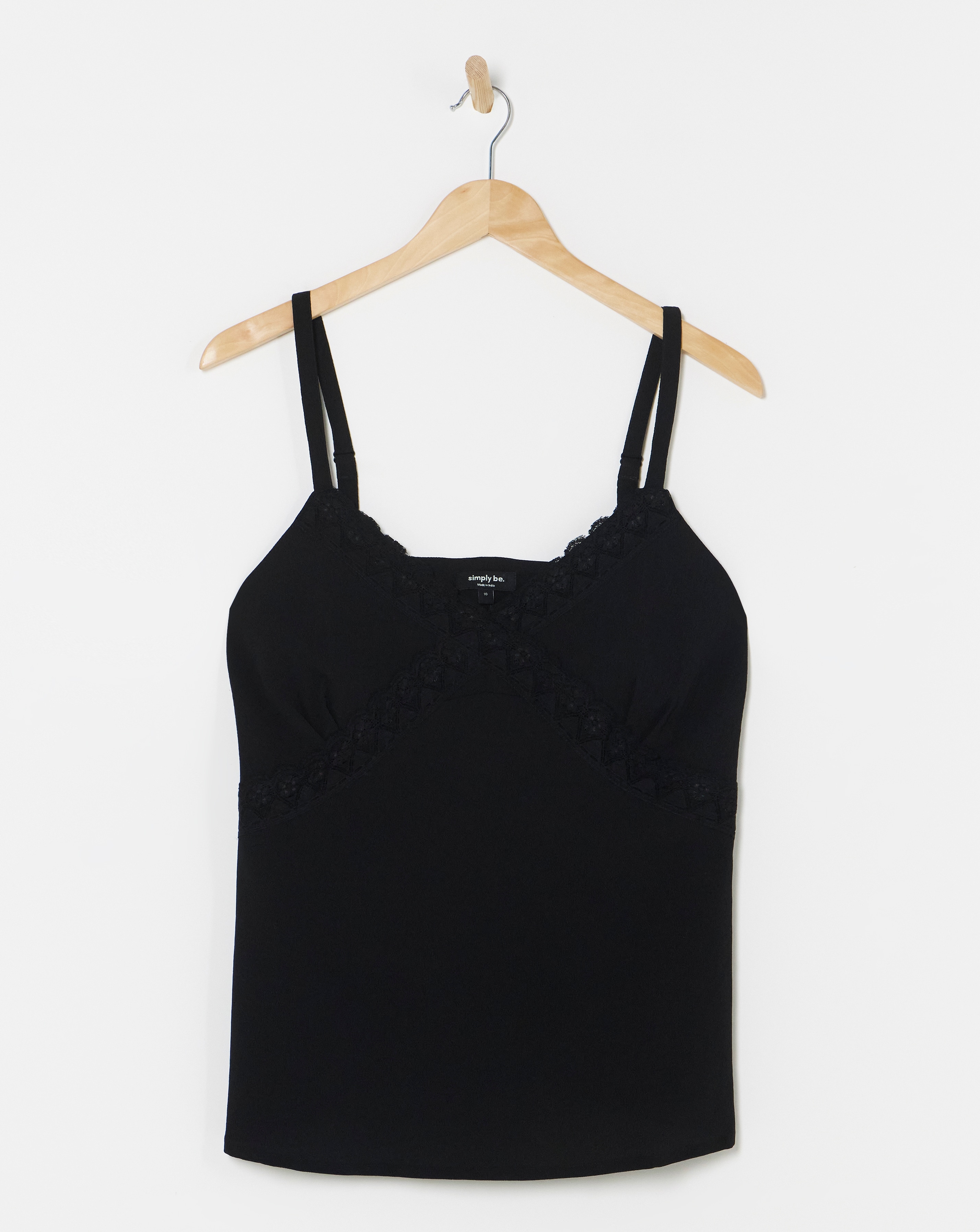 Black Lace Trim Cami