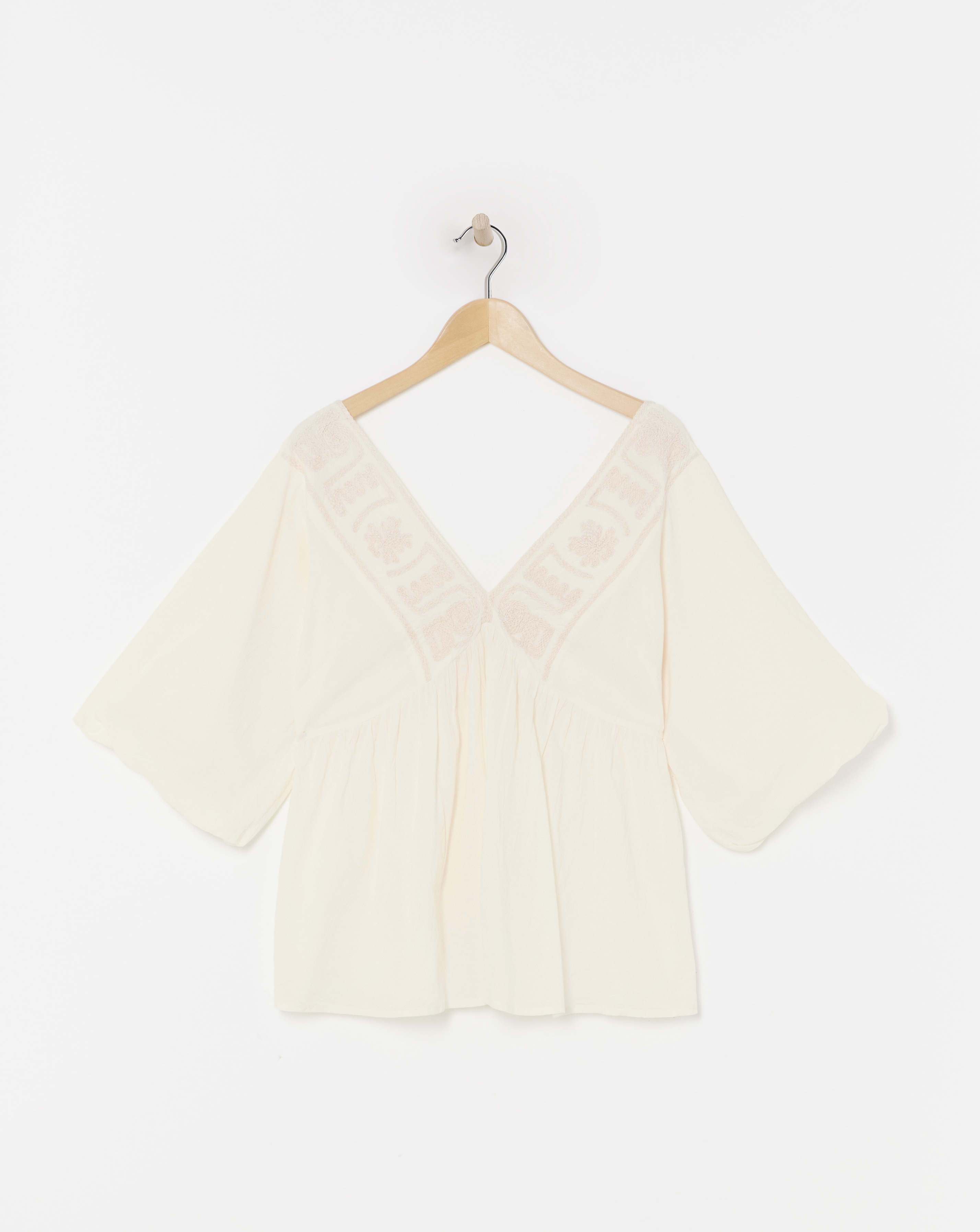 Ivory Embroidered Blouse