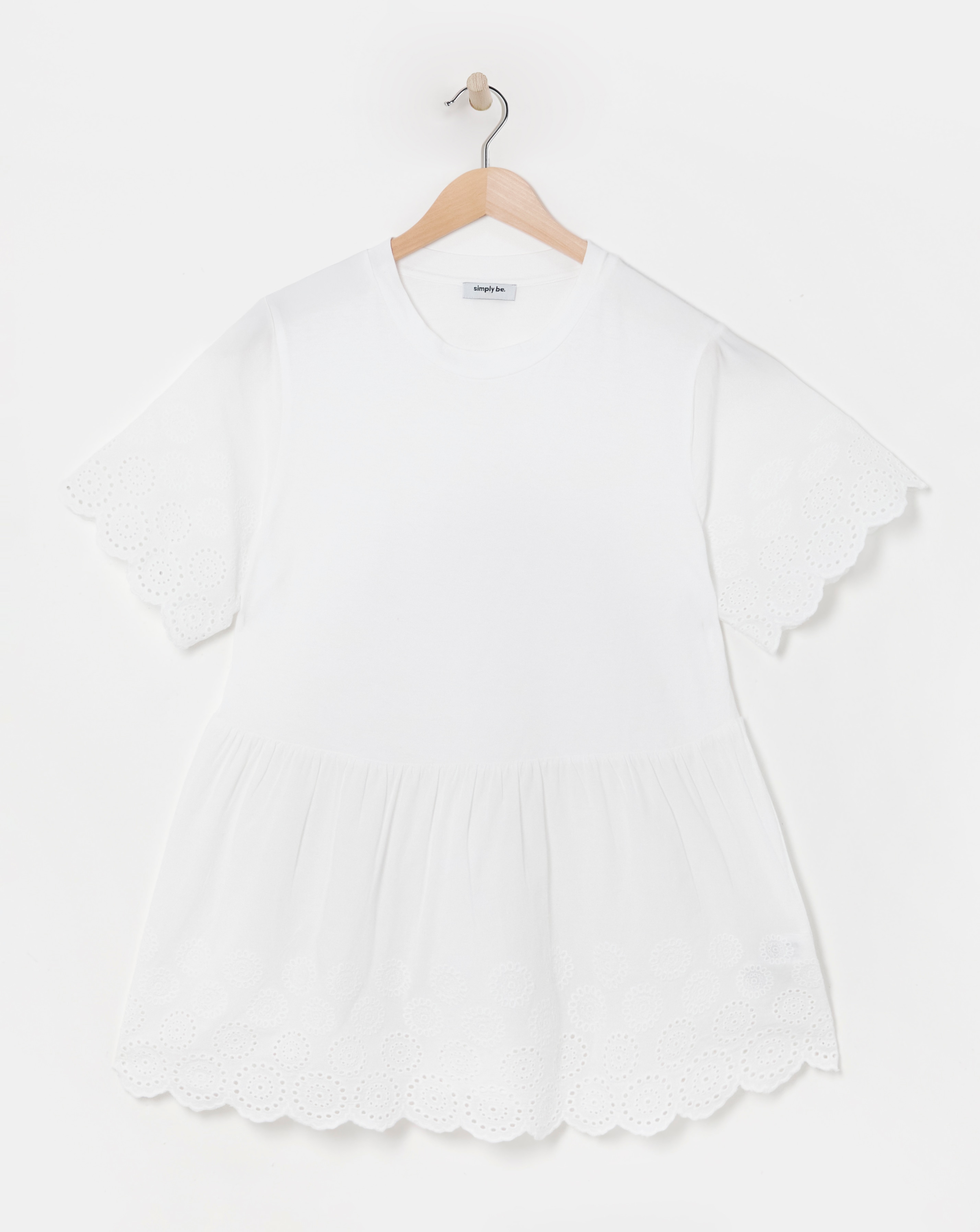 White Broderie Smock Blouse