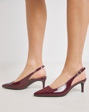 Simply Be Aspen Pointed Toe Slingback Shoes - Wide Fit (E)