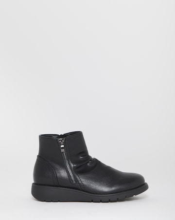 Anastasia Low Block Heel Ankle Boots - Wide Fit (E)