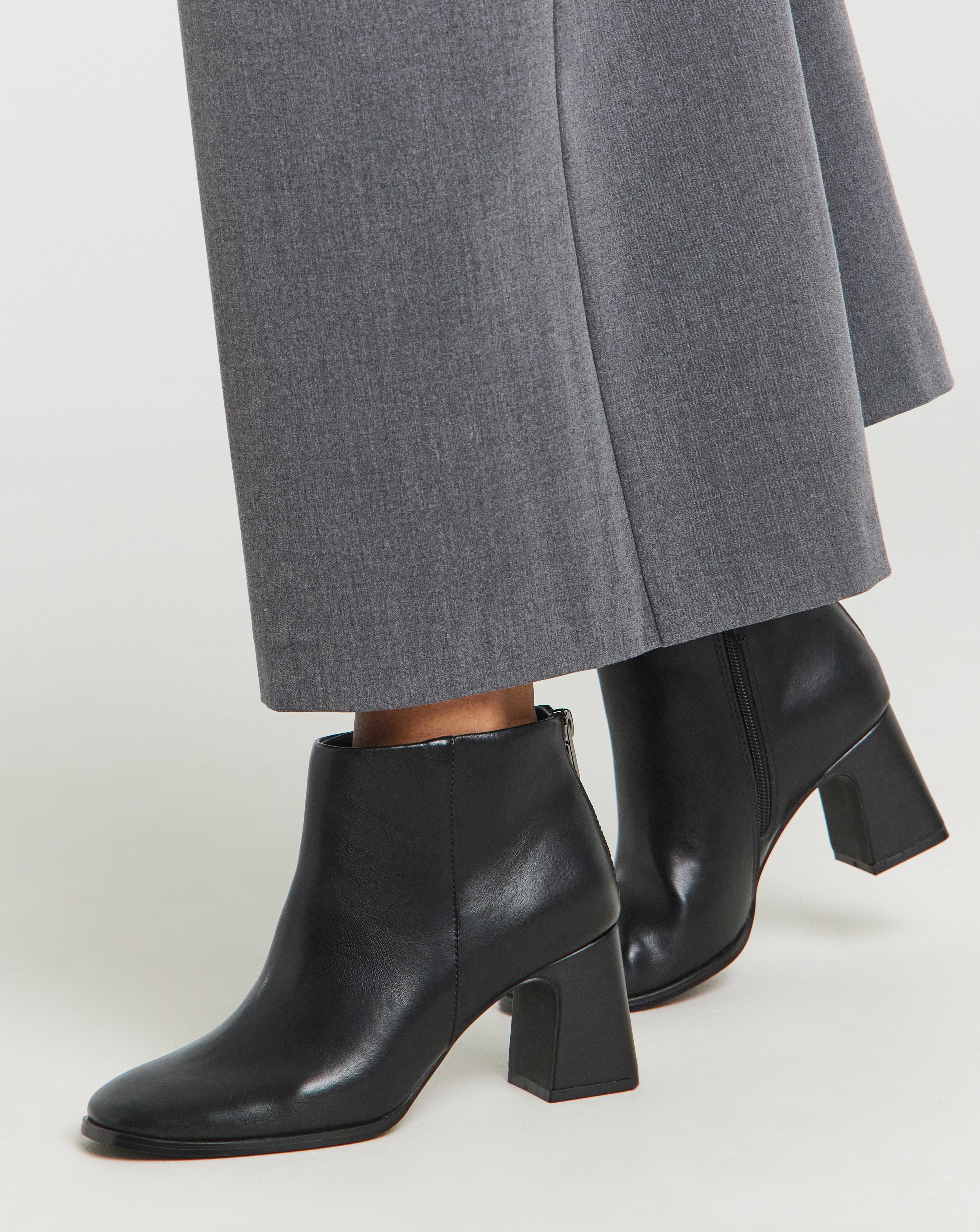 Outside Zip Ankle Boot Ex Wide
