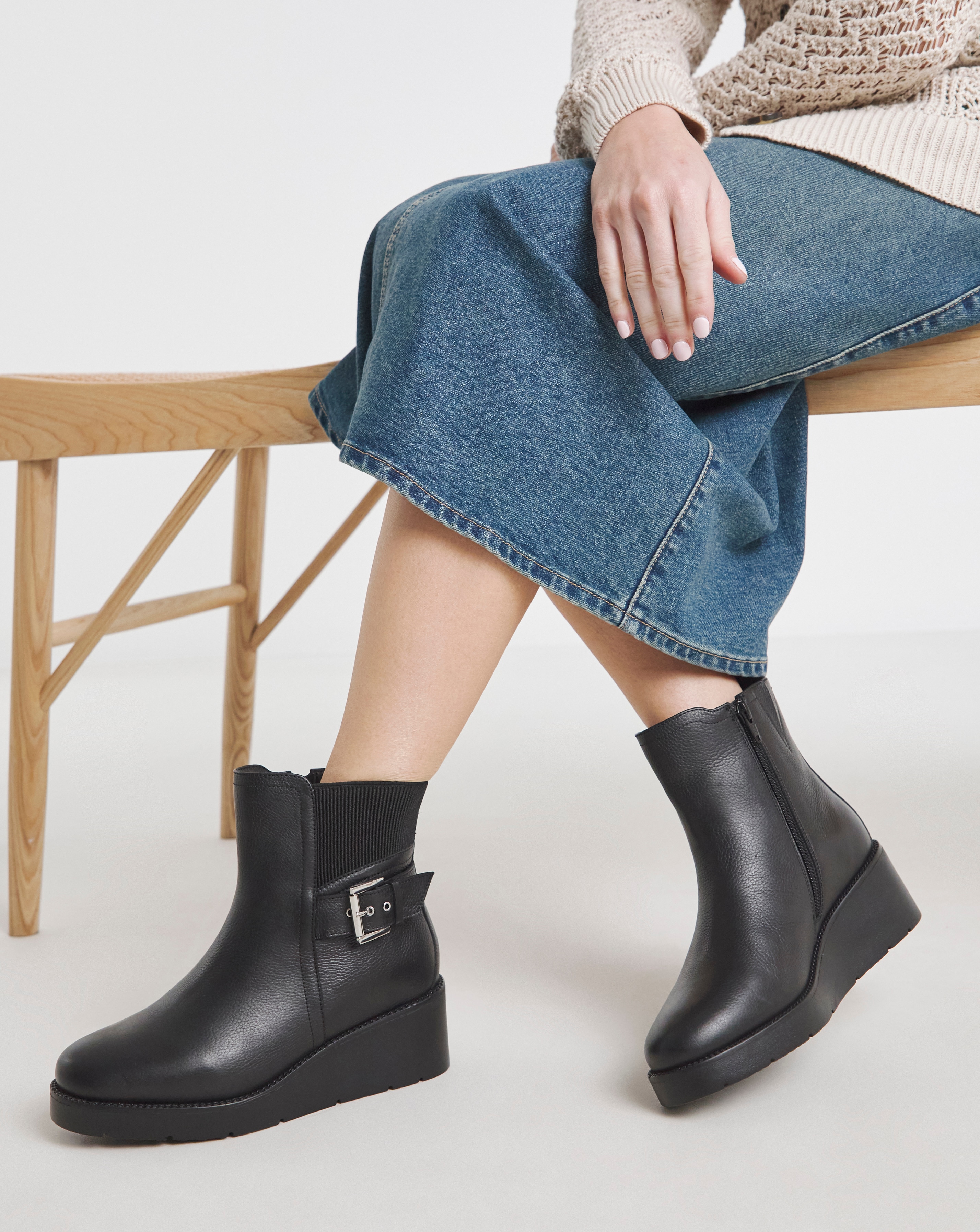 Wedge Chelsea Boots Extra Wide