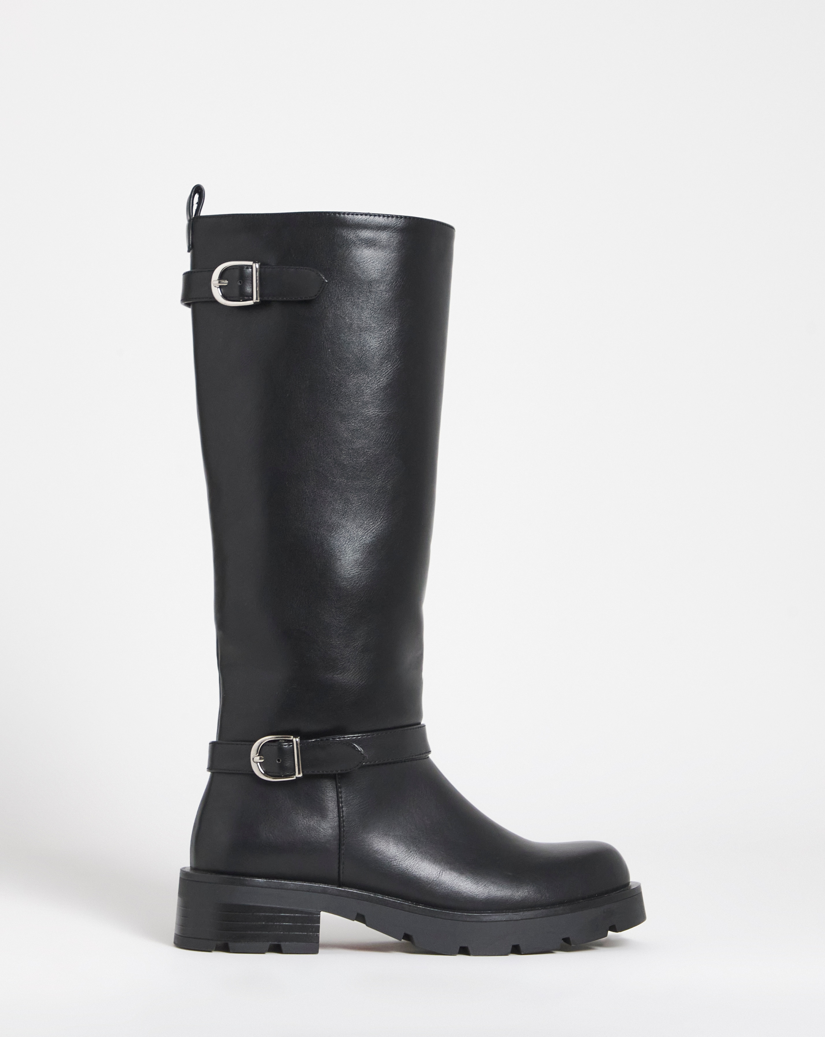 Knee High Biker Boots Extra Wide SC
