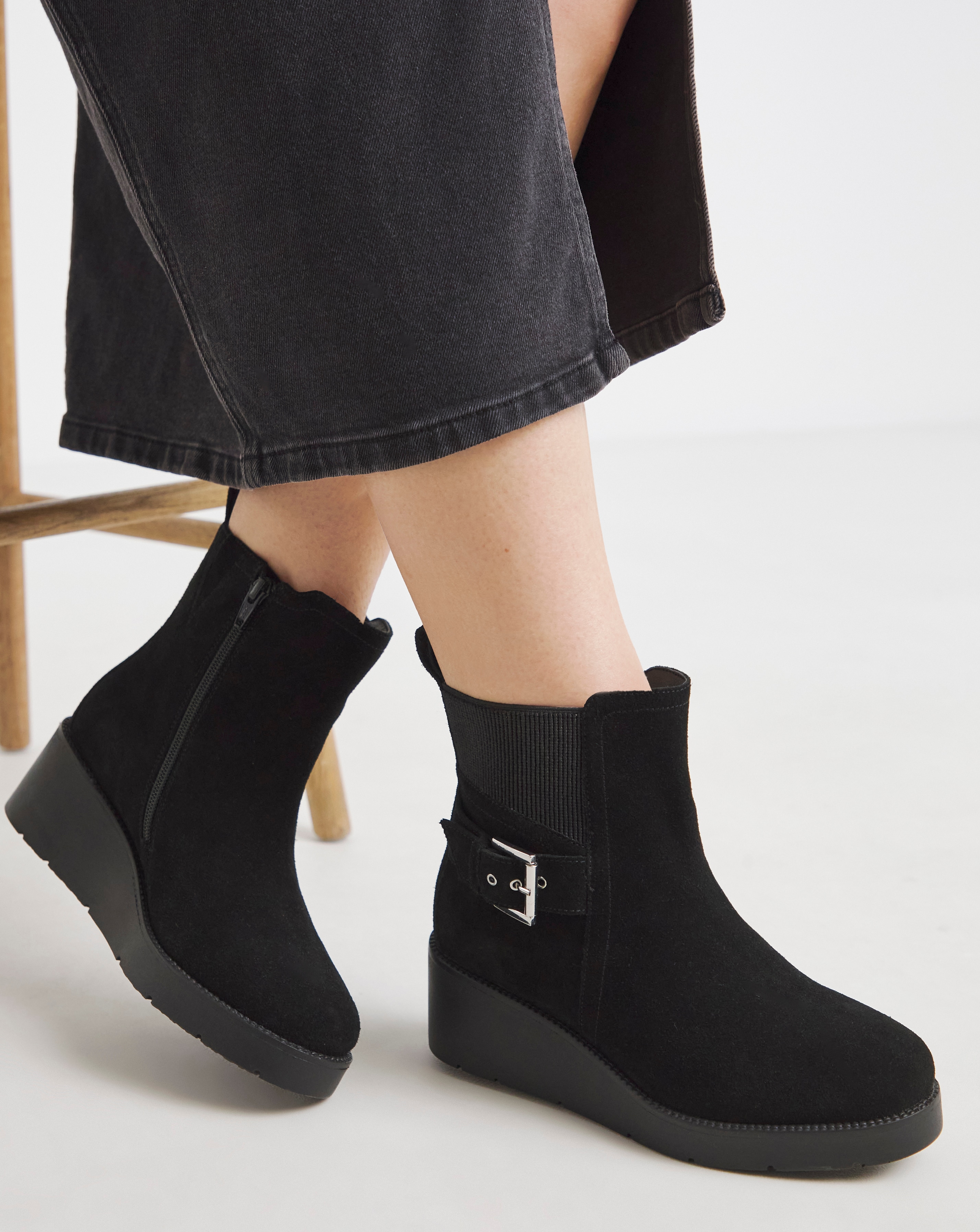Wedge Chelsea Boots Extra Wide