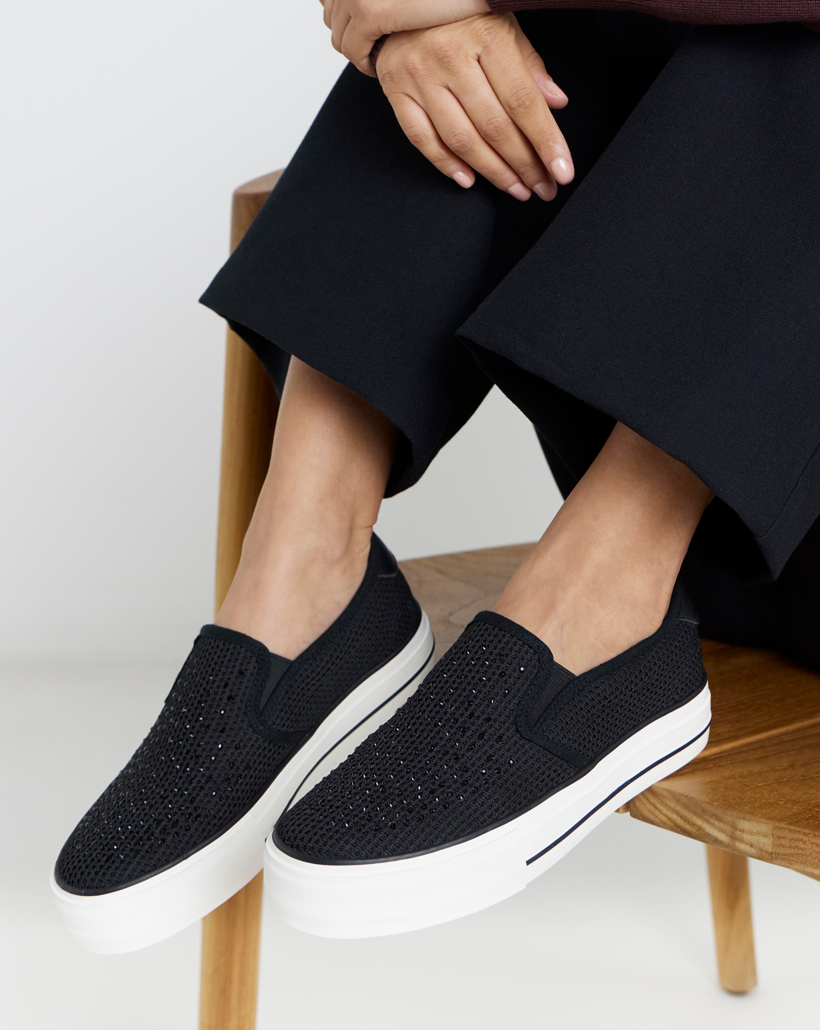 New In - Slip On Canvas Trainer Wide