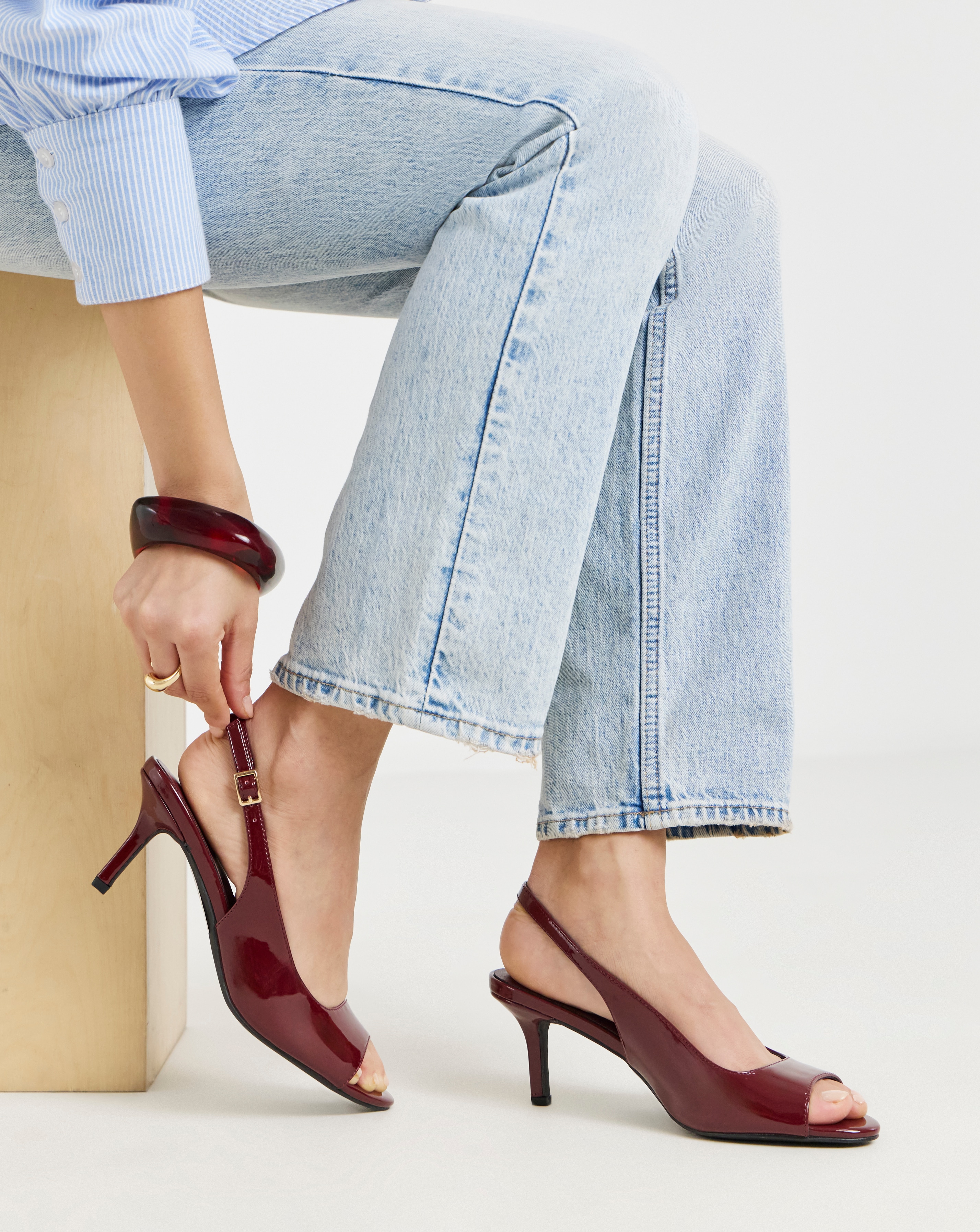 New In - Peep Toe Heels Wide Fit