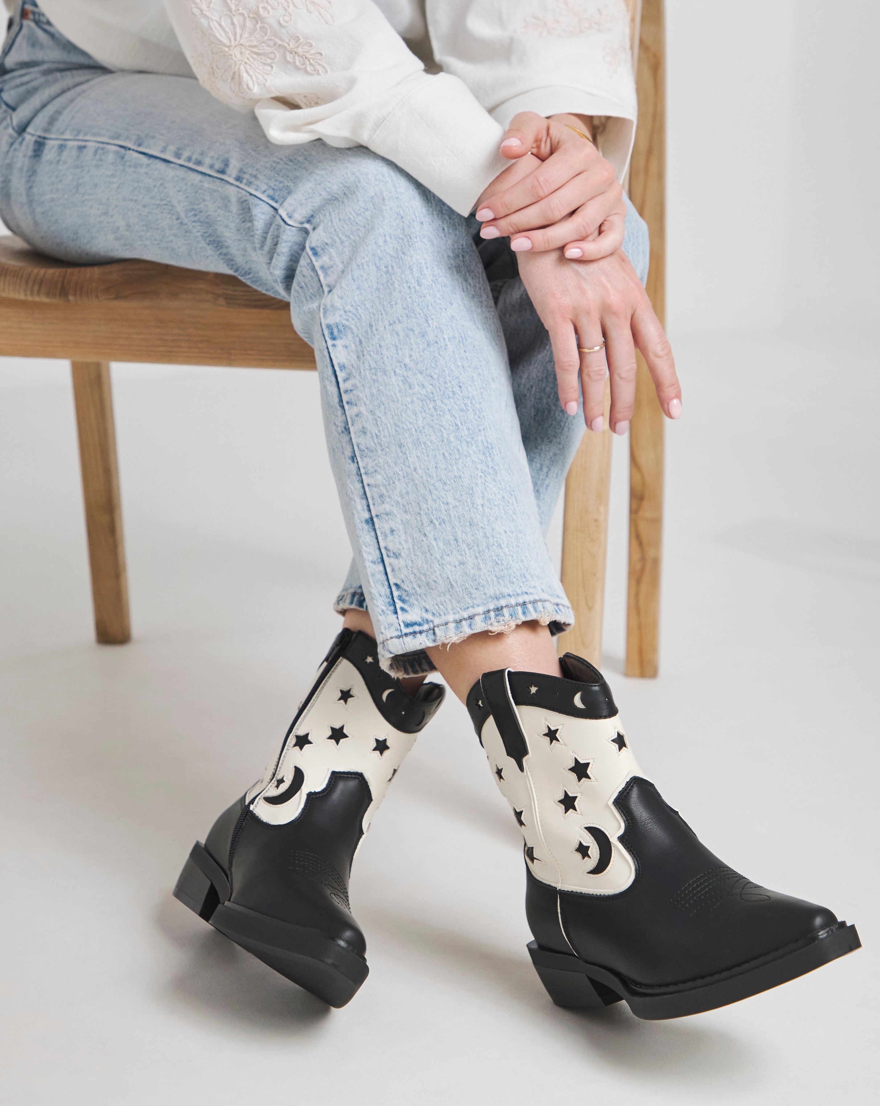 Moon and Star Western Ankle Boot ExWide