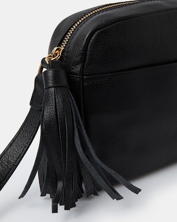 Accessorize Tassel Leather Crossbody Bag