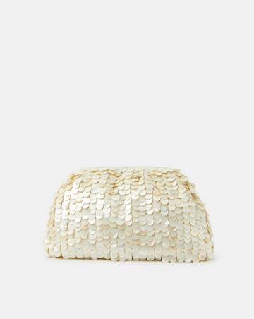Accessorize Pearl  Embellished Clutch Bag