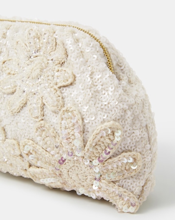 Accessorize Macrame Sequin Clutch Bag