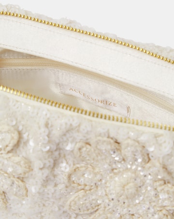 Accessorize Macrame Sequin Clutch Bag