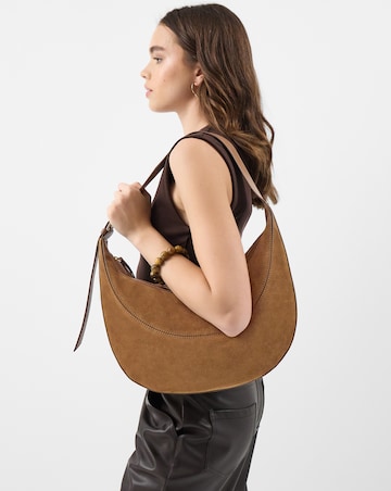 Accessorize Scoop Suede Shoulder Bag