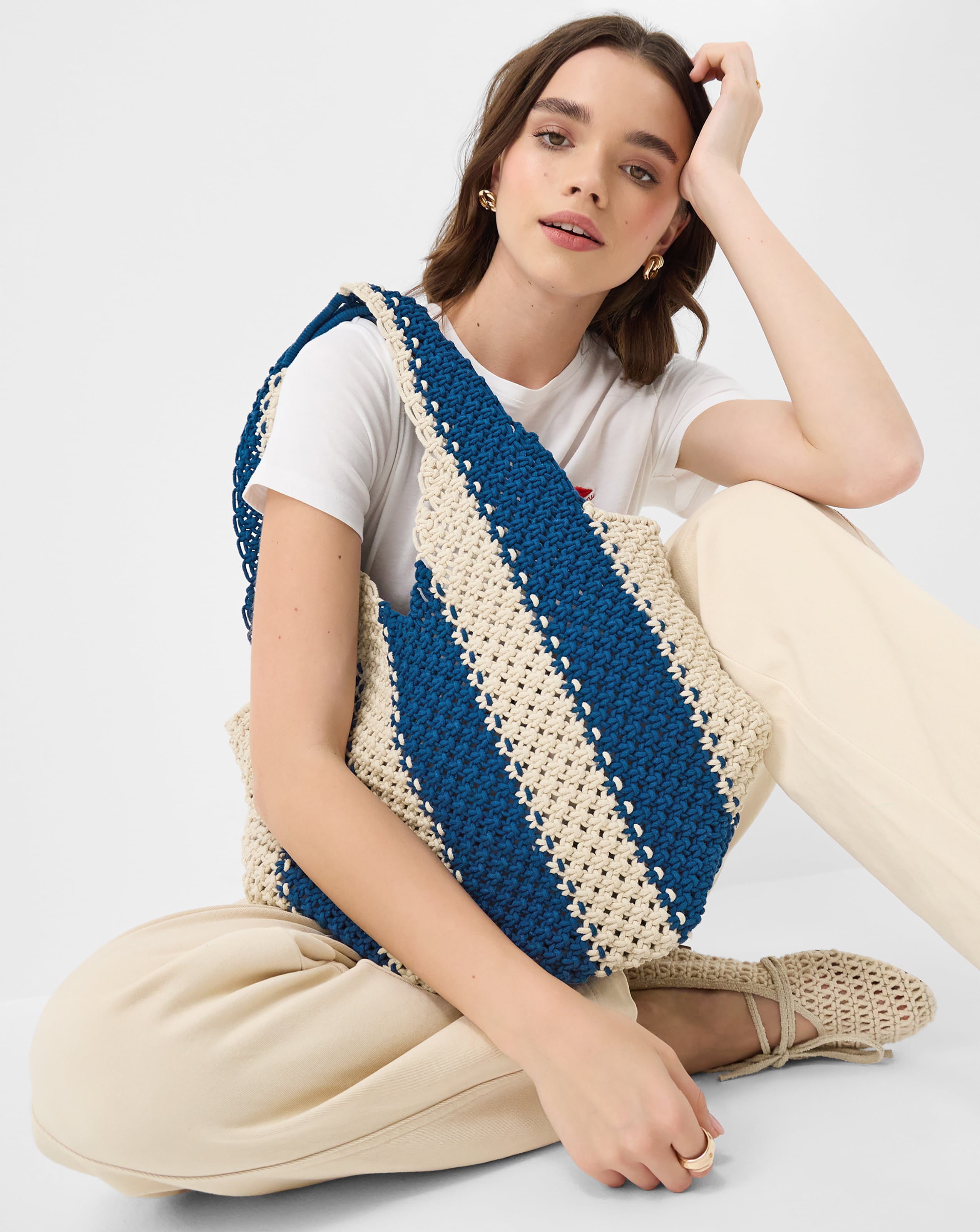 New In - Accessorize Macrame Tote Bag