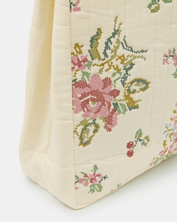 Accessorize Embroidered Quilted Shopper Bag
