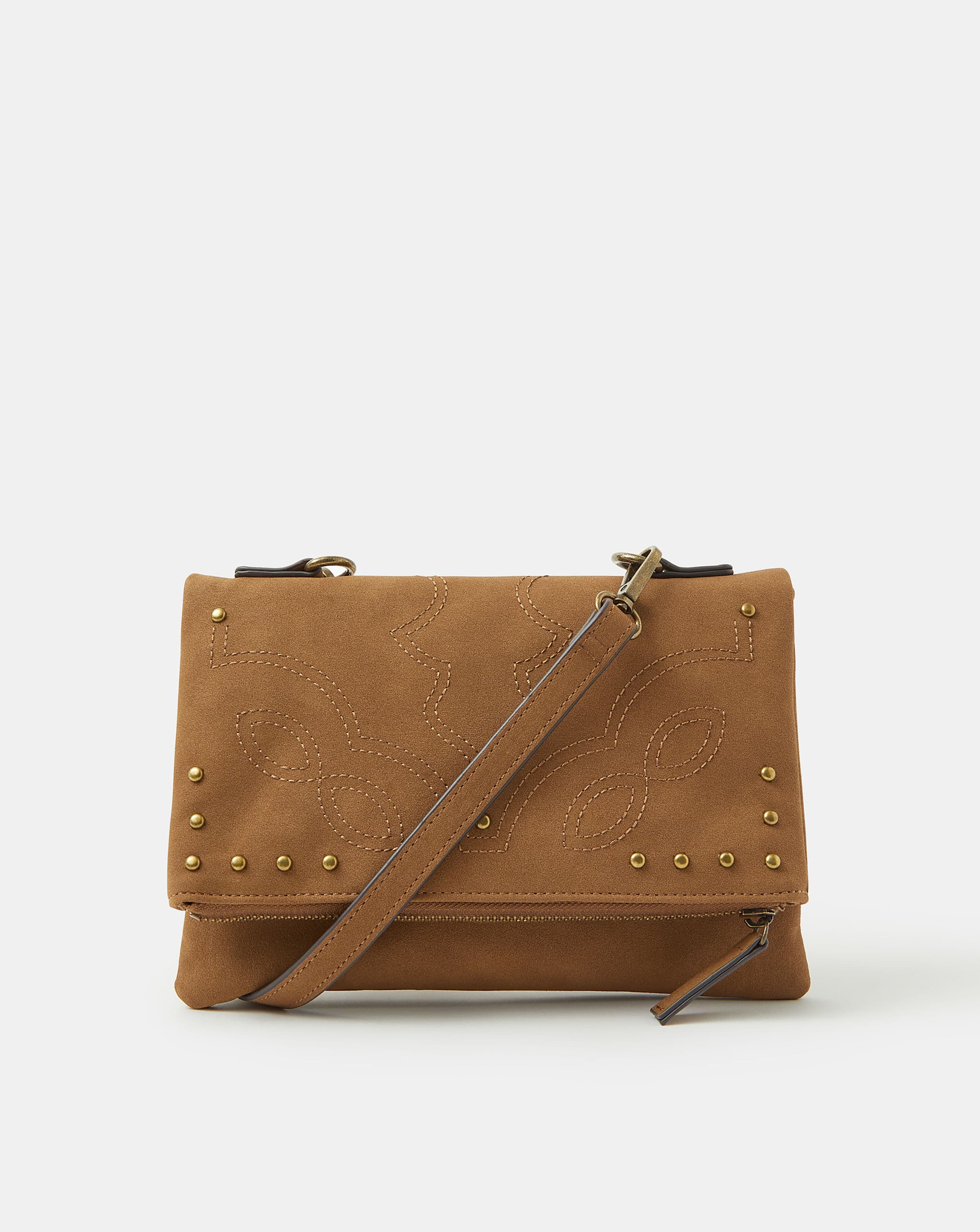 New In - Accessorize Fold Over Zip Crossbody Bag