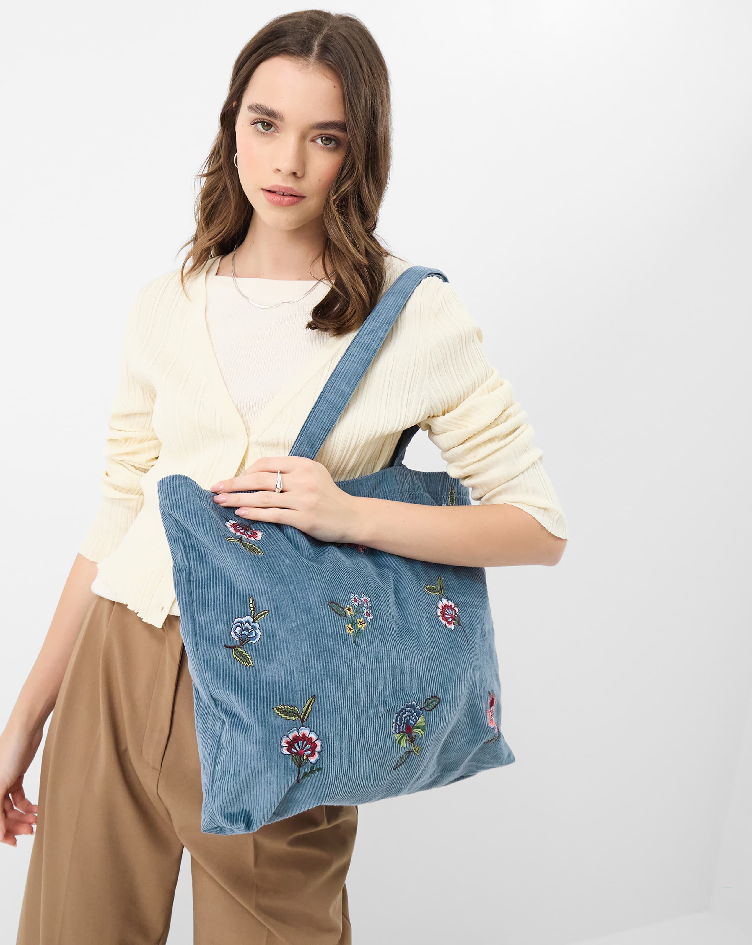 New In - Accessorize Embroidered Shopper Bag