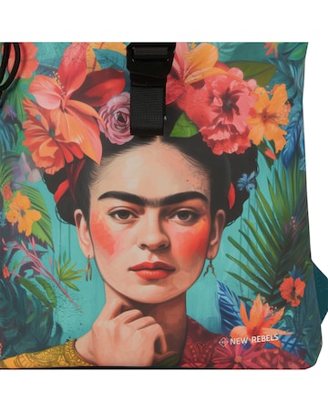 New Rebels Flowerhead PU Rolltop Tablet Backpack Mini