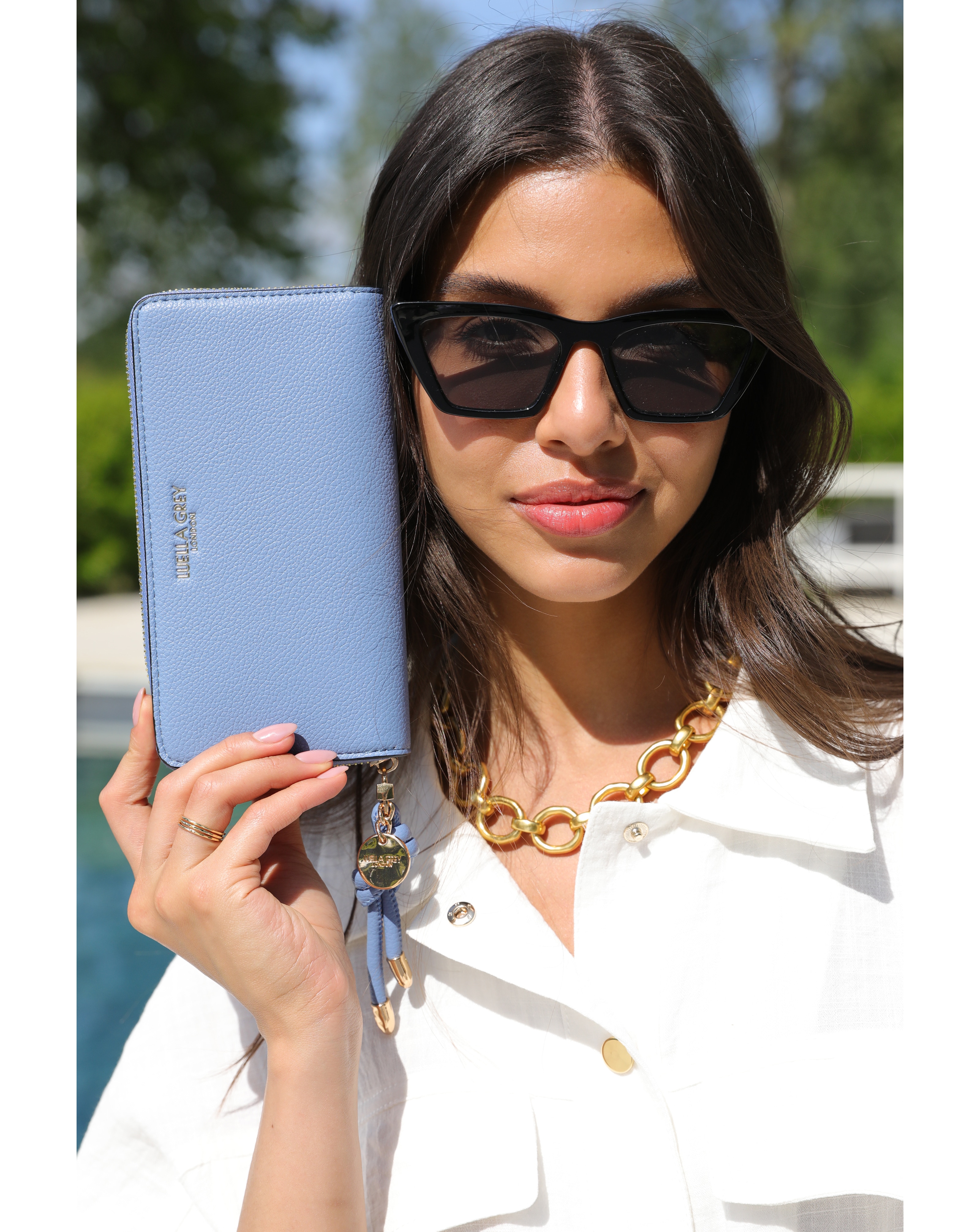 Luella Grey Ramona Blue Large Purse