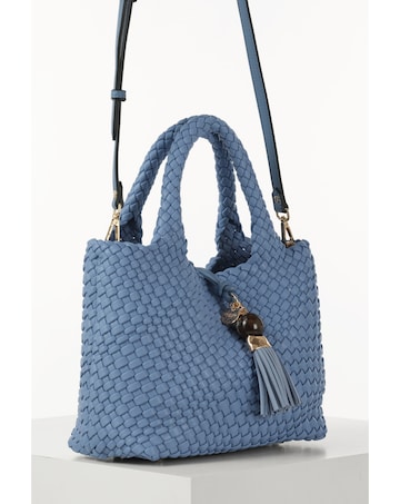 Luella Grey Suky Blue Woven Crossbody