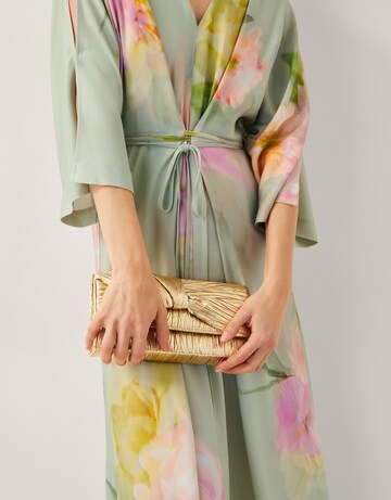 Monsoon Mia Pleated Metallic Clutch Bag