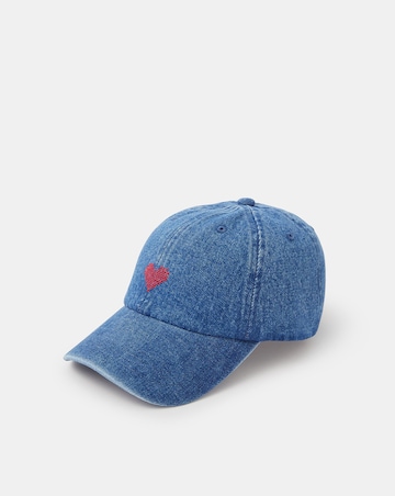 Accessorize Heart Denim Baseball Cap