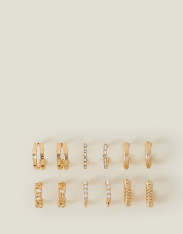 Accessorize 6-Pack Textured Hoops