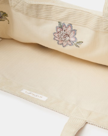 Accessorize Floral Corduroy Shopper Bag