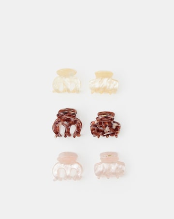 Accessorize Mini Marbled Claw Clips