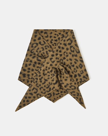 Accessorize Leopard Print Triangle Scarf